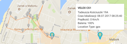 Lokalizator w hulajnodze elektrycznej VELEX